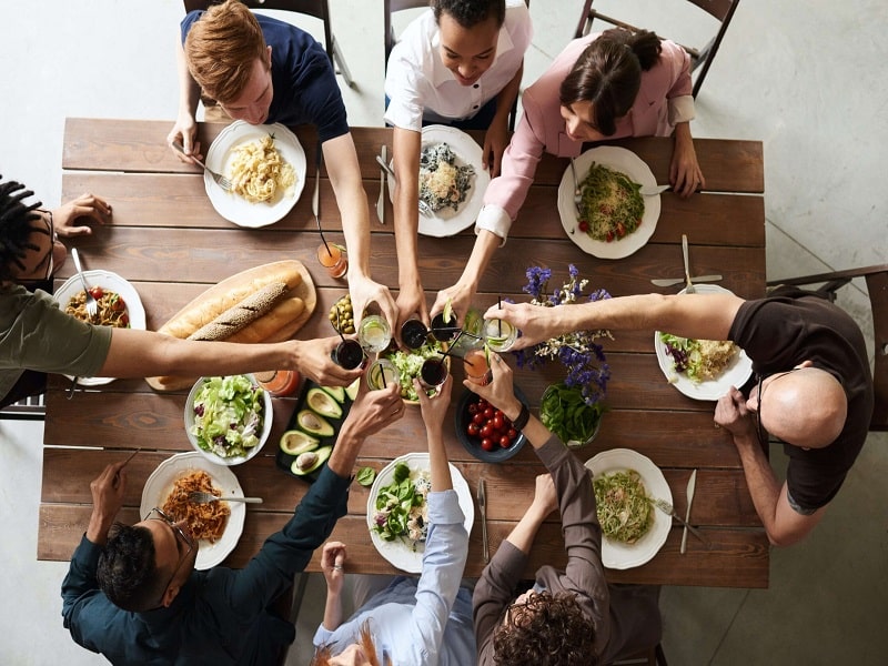 dinner with joint friendly - plate full of delight 