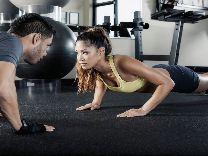 couple gyming together plate full of delight