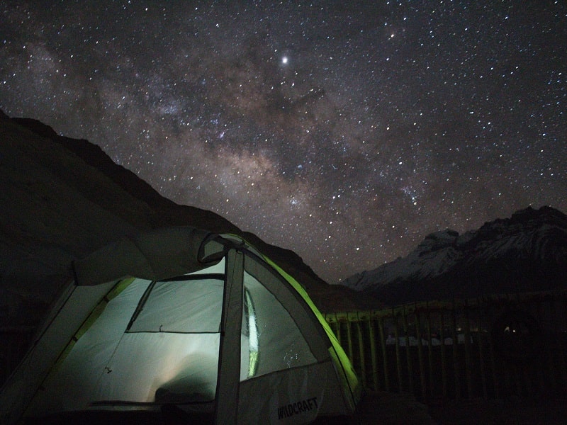 Night camping in kasol