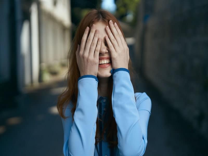 woman smiling