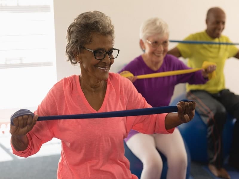 Resistance band workouts for seniors